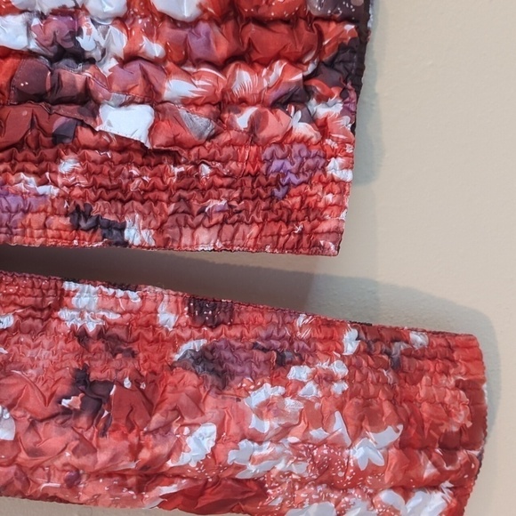 UBU Crinkle Reversible Zip Up Jacket Vintage Y2K Brown  Floral  Small - Picture 12 of 15